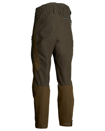 Green coloured Northern Hunting Mens Hakan Bark Waterproof Hunting Trousers on white background 