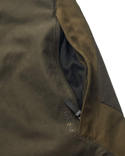 Green coloured Northern Hunting Mens Hakan Bark Waterproof Hunting Trousers on white background 