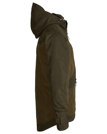 Green coloured Northern Hunting Mens Hakan Elk Waterproof Hunting Jacket on white background 
