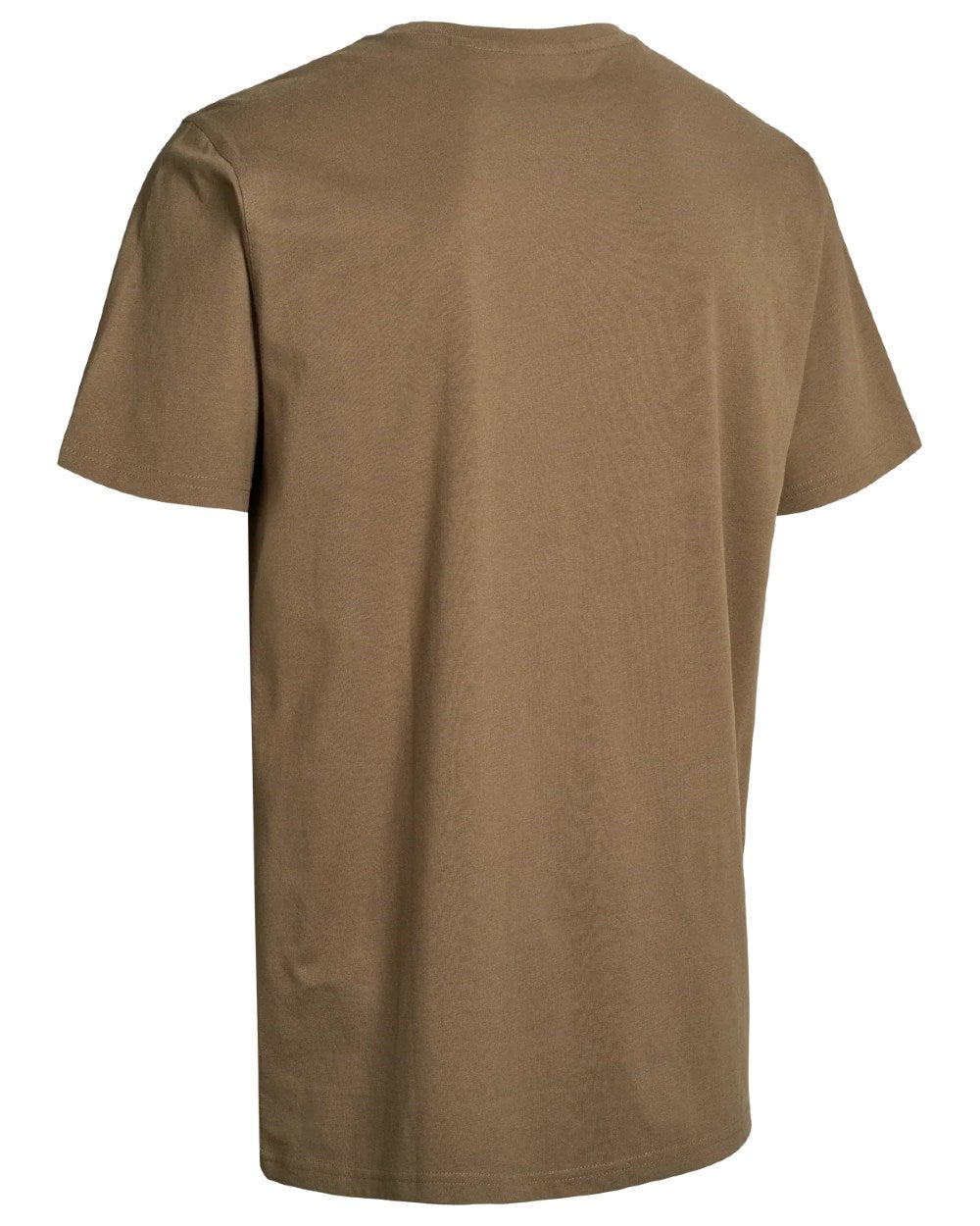 Earth coloured Northern Hunting Mens Johan Cotton T-Shirt on white background 