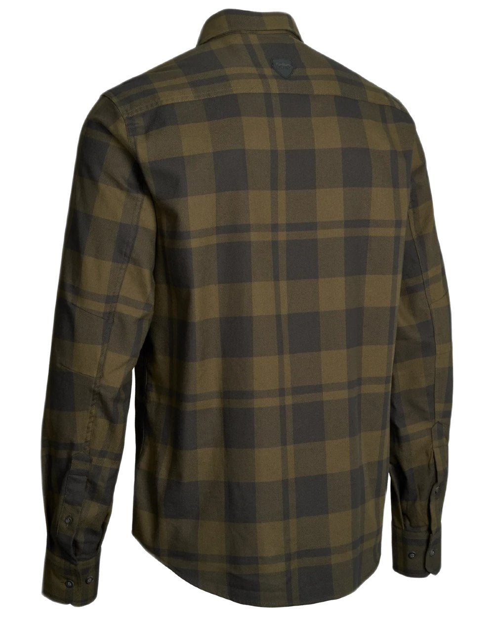 Dark Green coloured Northern Hunting Mens Kaare Cotton Stretch Shirt on white background 