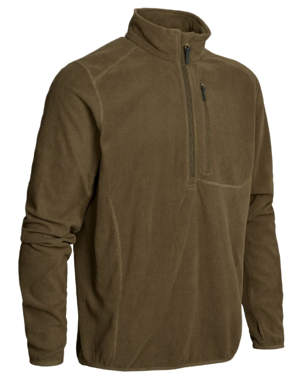 Green coloured Northern Hunting Mens Kettil 1000 Lightweight Fleece on white background 
