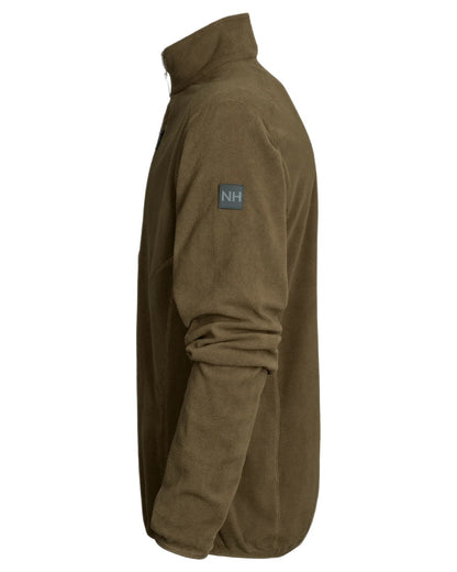 Green coloured Northern Hunting Mens Kettil 1000 Lightweight Fleece on white background 