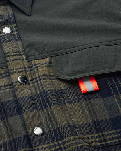 Blue coloured Northern Hunting Mens Kjall Cotton Flannel Shirt on white background 