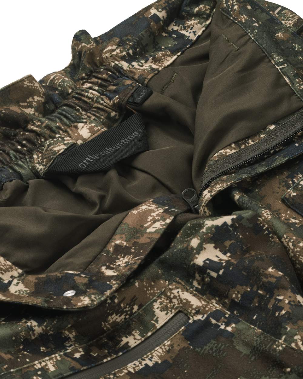 Camo coloured Northern Hunting Mens Skjold Arn G2 Waterproof Hunting Trousers on white background 