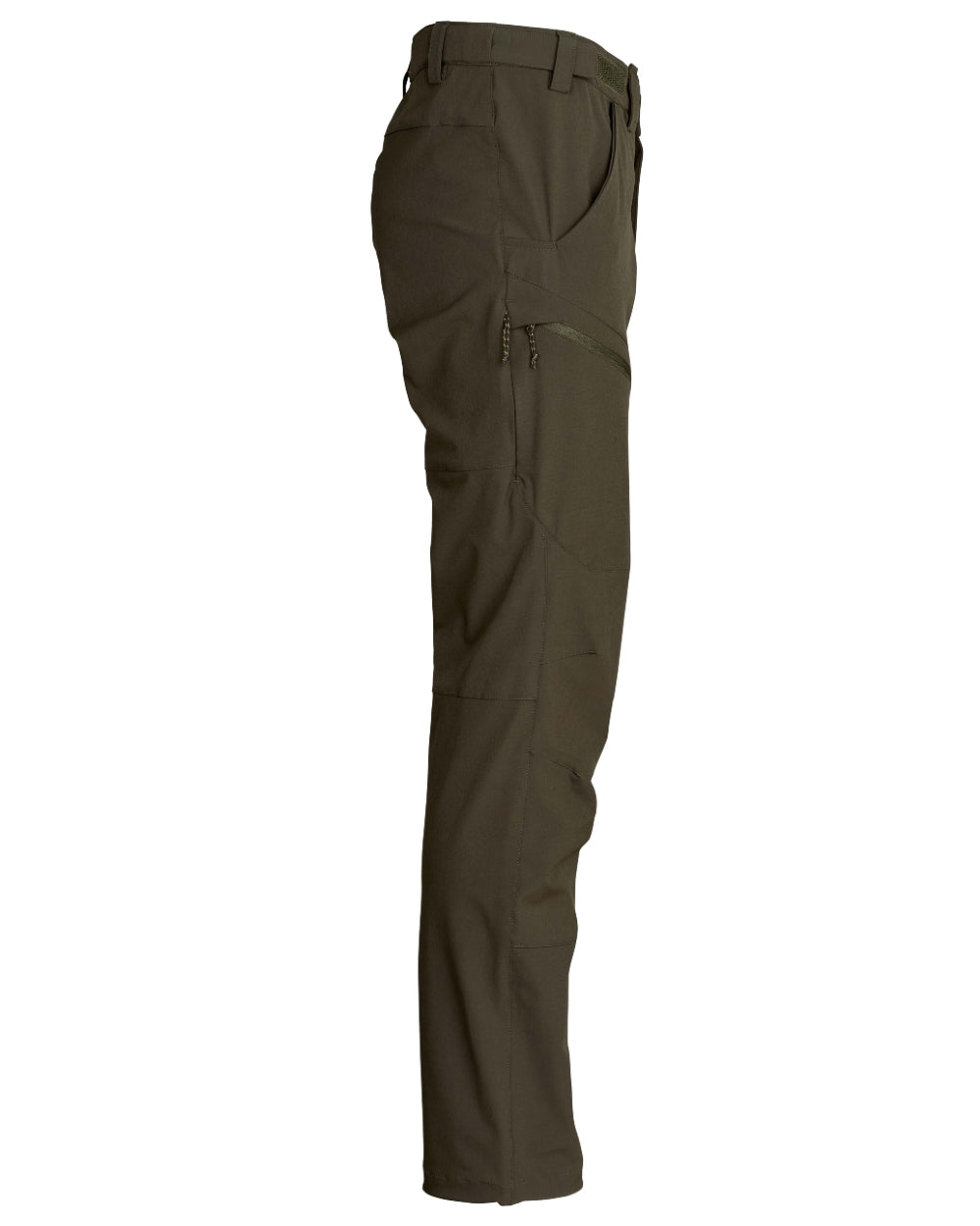 Dark Green coloured Northern Hunting Mens Toke Light Tanatex Outdoor Trousers on white background 