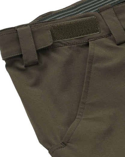 Dark Green coloured Northern Hunting Mens Toke Light Tanatex Outdoor Trousers on white background 