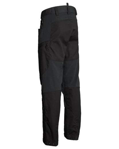 Black coloured Northern Hunting Mens Trond Pro Outdoor Trousers on white background 
