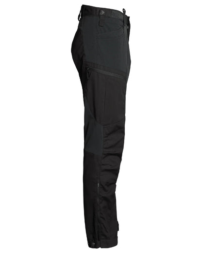 Black coloured Northern Hunting Mens Trond Pro Outdoor Trousers on white background 