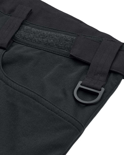 Black coloured Northern Hunting Mens Trond Pro Outdoor Trousers on white background 