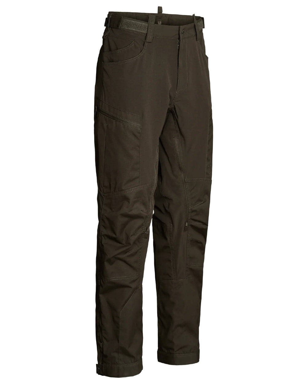 Dark Green coloured Northern Hunting Mens Trond Pro Outdoor Trousers on white background 