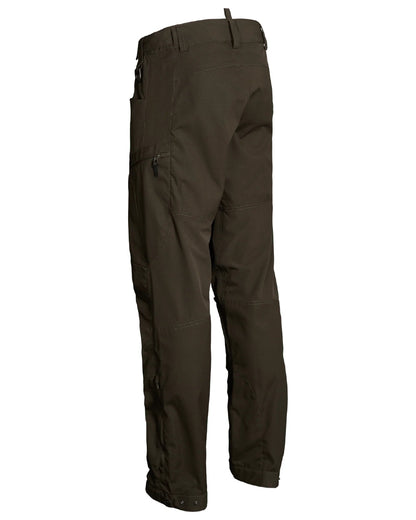 Dark Green coloured Northern Hunting Mens Trond Pro Outdoor Trousers on white background 