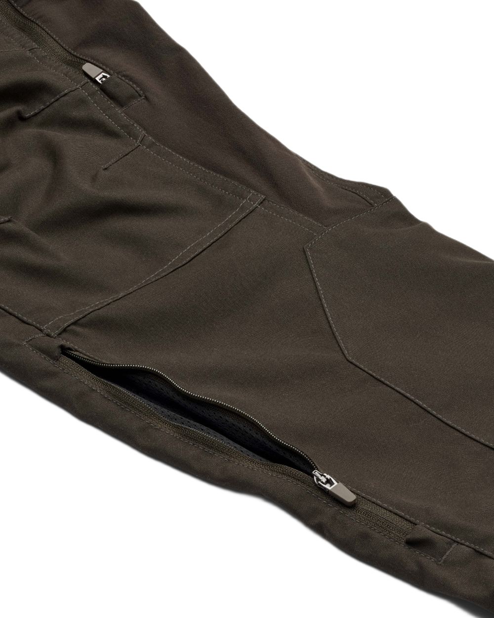 Dark Green coloured Northern Hunting Mens Trond Pro Outdoor Trousers on white background 
