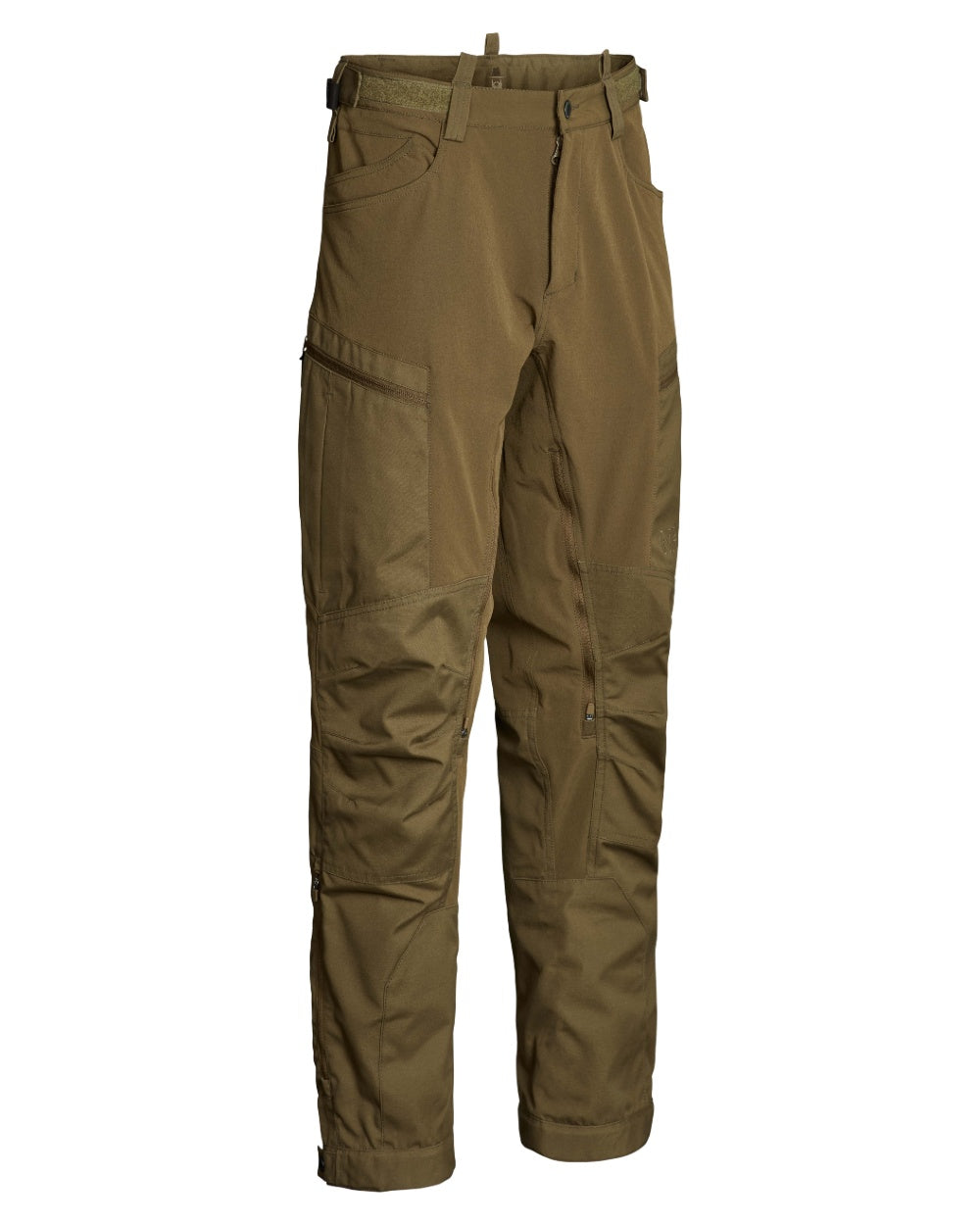 Olive coloured Northern Hunting Mens Trond Pro Outdoor Trousers on white background 