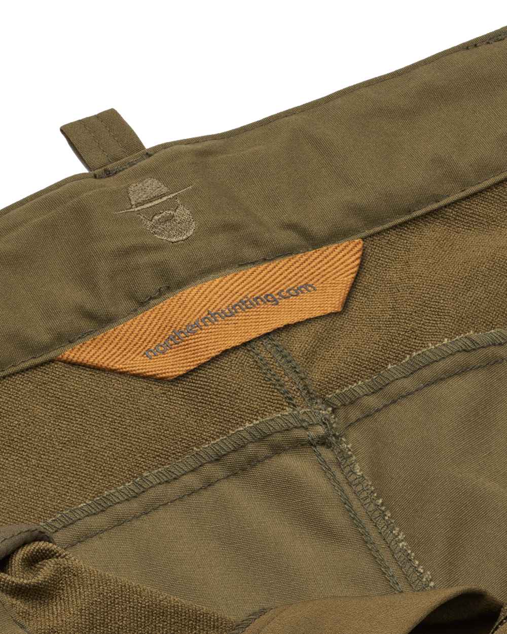 Olive coloured Northern Hunting Mens Trond Pro Outdoor Trousers on white background 