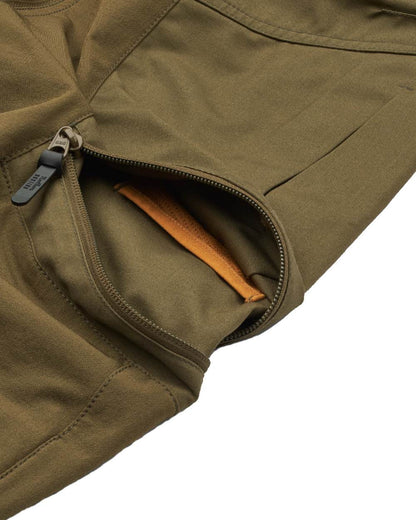 Olive coloured Northern Hunting Mens Trond Pro Outdoor Trousers on white background 