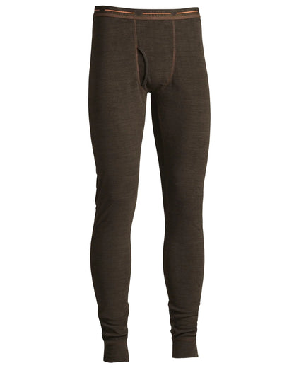 Brown coloured Northern Hunting Mens Vidar Baselayer Pants on white background 