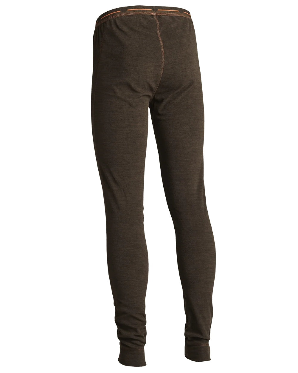 Brown coloured Northern Hunting Mens Vidar Baselayer Pants on white background 