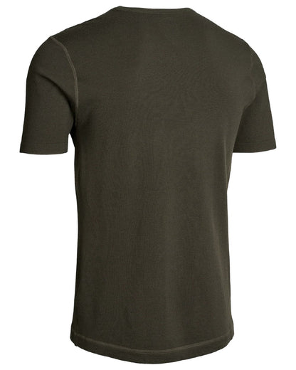 Dark Green coloured Northern Hunting Norr Alk Short Sleeve Baselayer Top on white background 