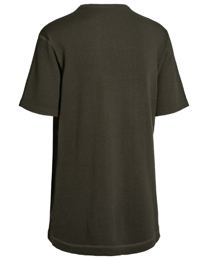 Dark Green coloured Northern Hunting Norr Alk Short Sleeve Baselayer Top on white background 