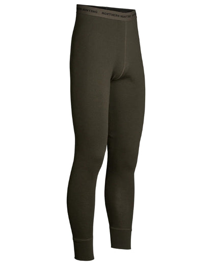 Dark Green coloured Northern Hunting Norr Fal Baselayer Pants on white background 