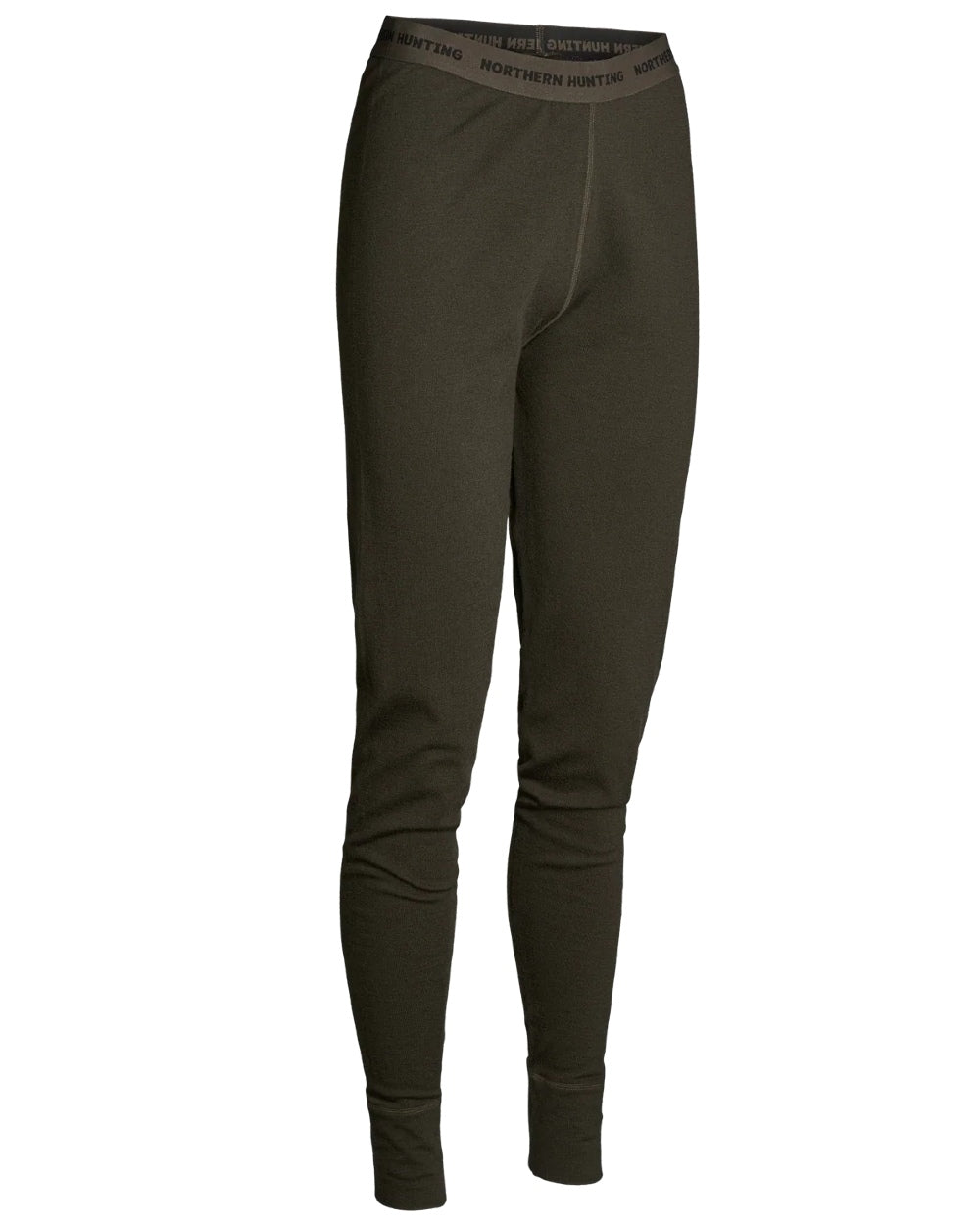 Dark Green coloured Northern Hunting Norr Fal Baselayer Pants on white background 
