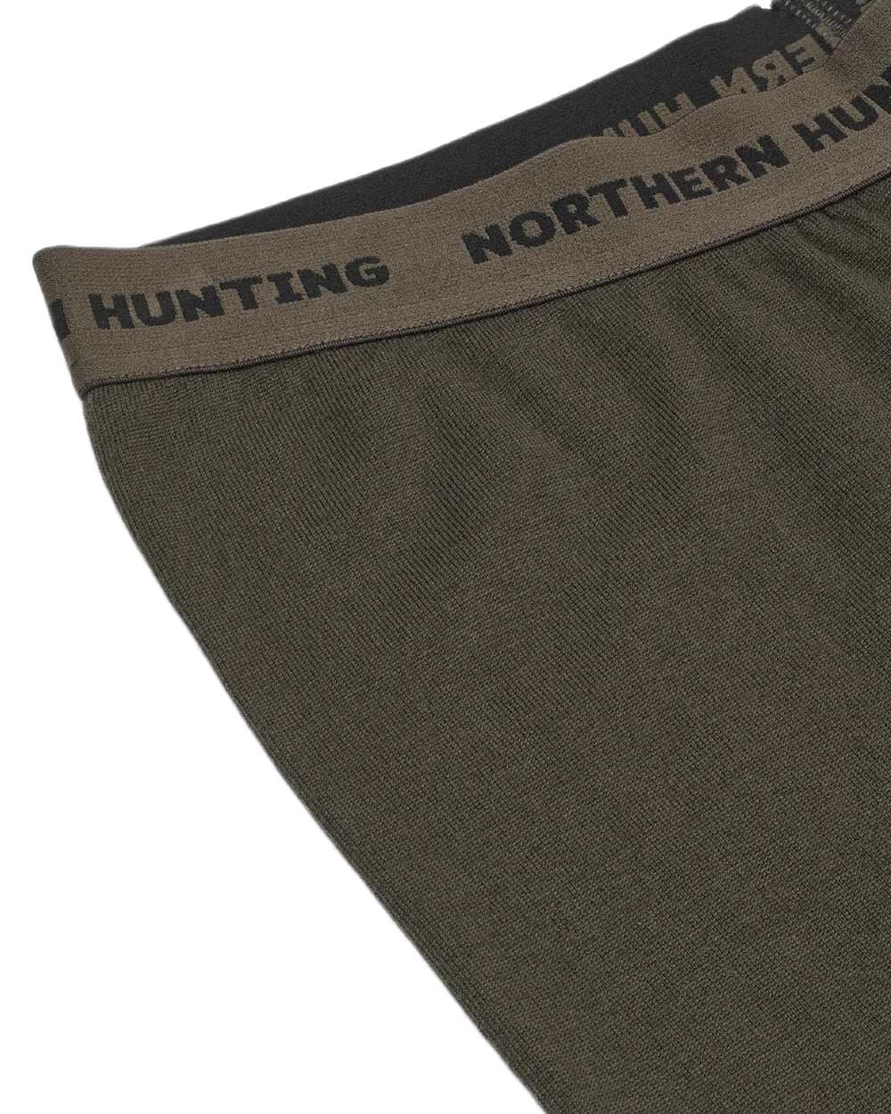 Dark Green coloured Northern Hunting Norr Fal Baselayer Pants on white background 
