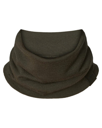 Dark Green coloured Northern Hunting Norr Lark Merino Neck Gaiter  on white background 