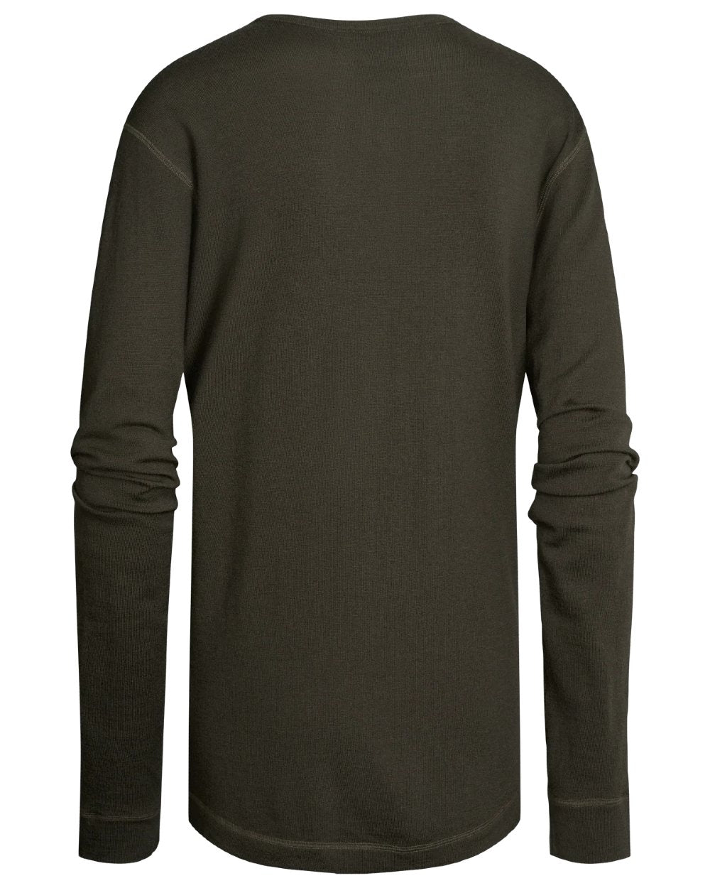 Dark Green coloured Northern Hunting Norr Vik Long Sleeve Baselayer Top on white background 