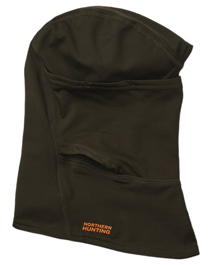 Dark Green coloured Northern Hunting Olaf Fleece Balaclava on white background 