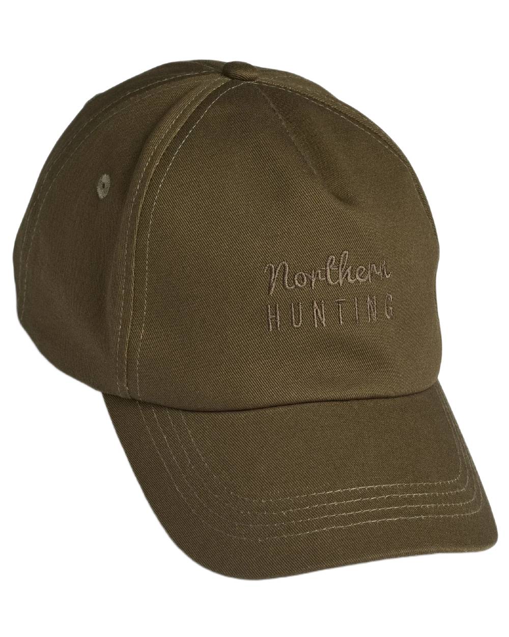 Green coloured Northern Hunting Ravn Water Repellent Cap on white background 
