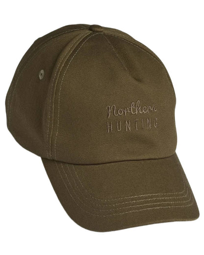 Green coloured Northern Hunting Ravn Water Repellent Cap on white background 
