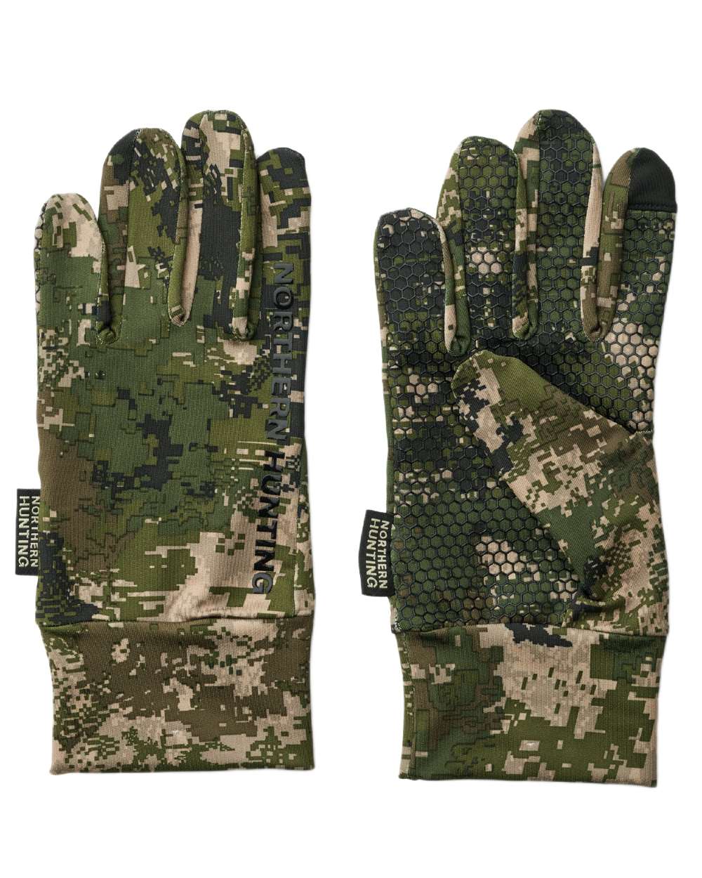Opt9 Camo Print coloured Northern Hunting Sigvald Hunting Gloves on white background 