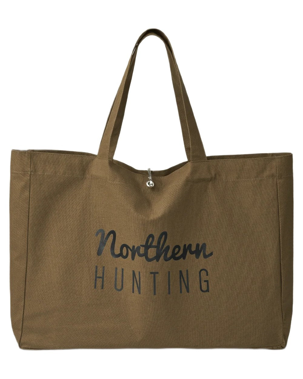 Green coloured Northern Hunting Sune Tote Bag on white background 