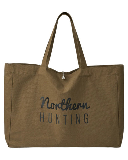 Green coloured Northern Hunting Sune Tote Bag on white background 
