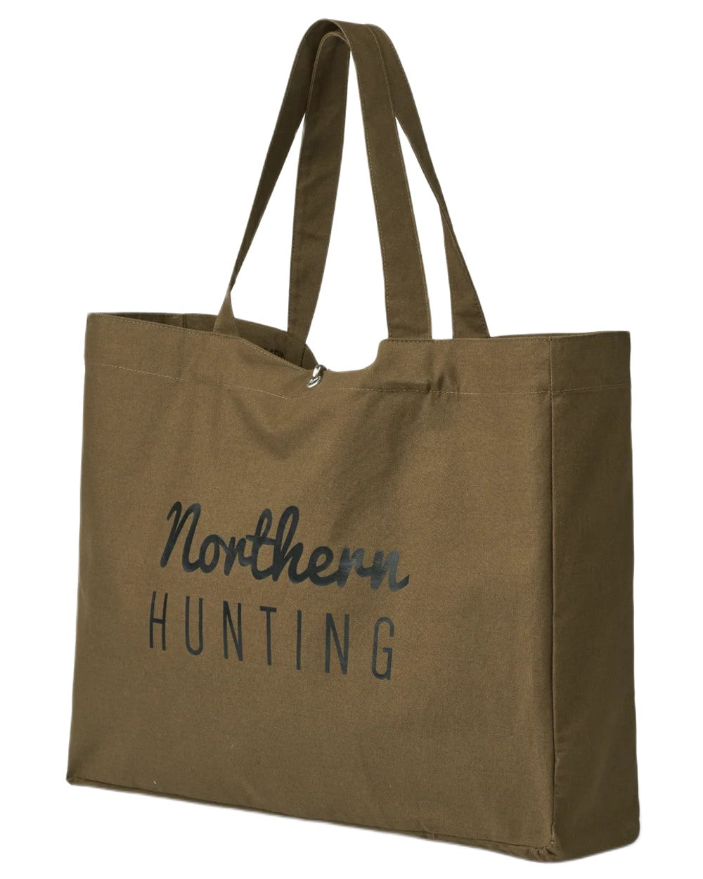 Green coloured Northern Hunting Sune Tote Bag on white background 