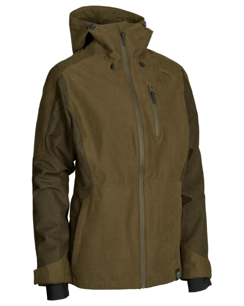 Dark Green coloured Northern Hunting Womens Alva Pil Waterproof Jacket on white background 