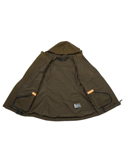 Dark Green coloured Northern Hunting Womens Alva Pil Waterproof Jacket on white background 