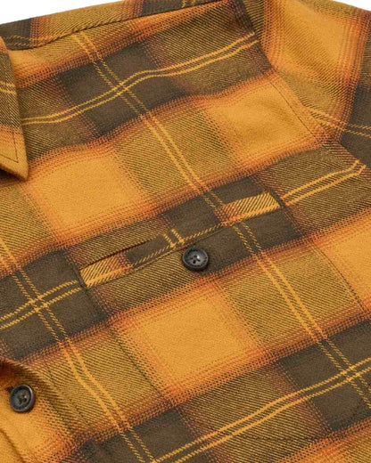 Buckthorn coloured Northern Hunting Womens Astrid Organic Cotton Shirt on white background 