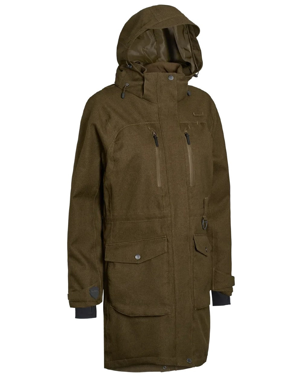 Green coloured Northern Hunting Womens Eira Sif Waterproof Hunting Jacket on white background 