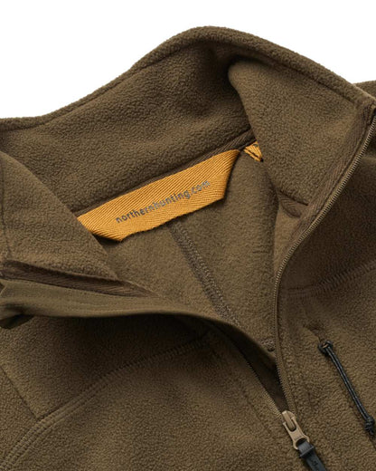 Green coloured Northern Hunting Womens Elga 2000 Fleece on white background 