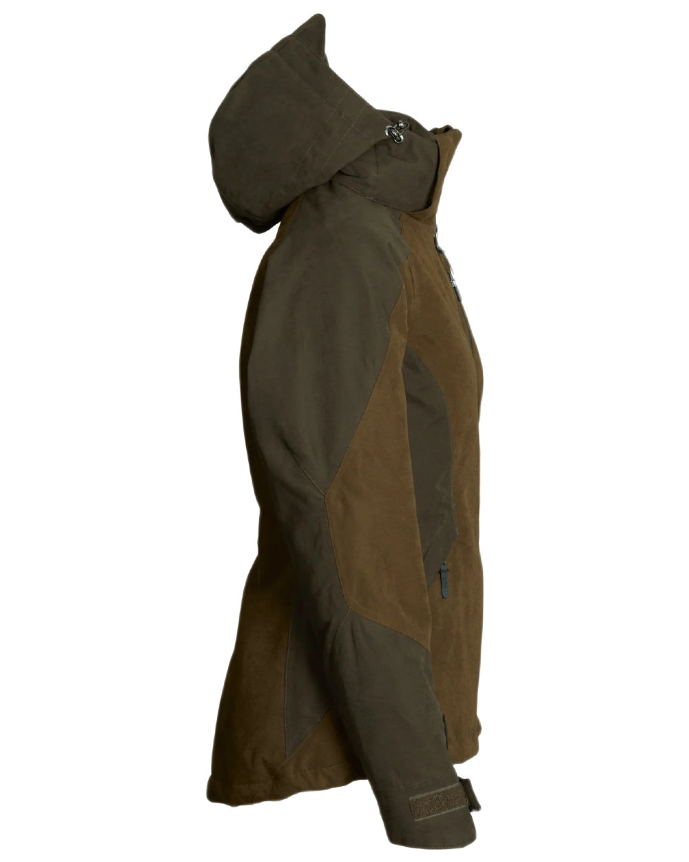 Green coloured Northern Hunting Womens Elk Ragna Waterproof Jacket on white background 