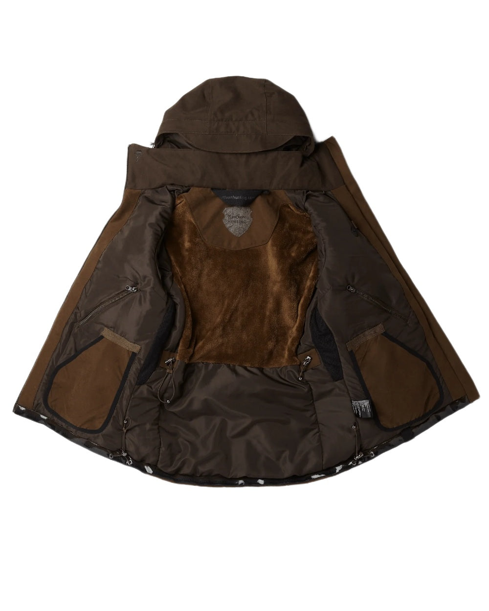 Green coloured Northern Hunting Womens Elk Ragna Waterproof Jacket on white background 