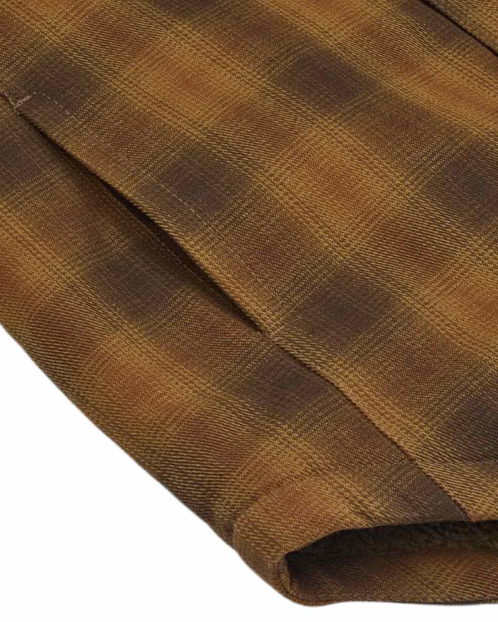Brown coloured Northern Hunting Womens Estrid Insulated Flannel Shirt on white background 