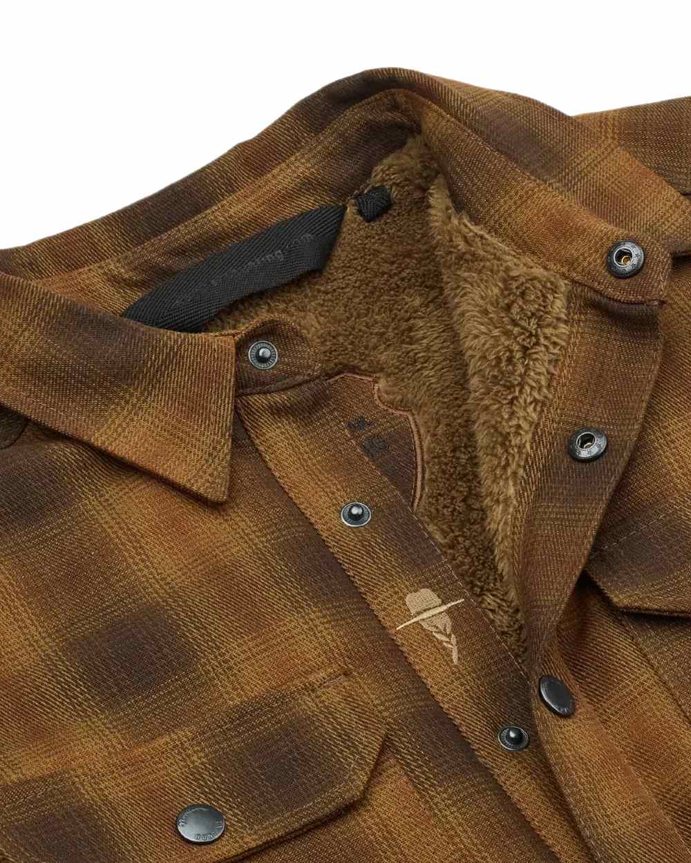 Brown coloured Northern Hunting Womens Estrid Insulated Flannel Shirt on white background 