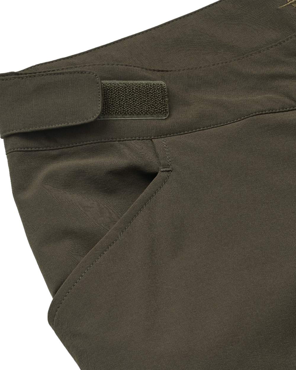 Dark Green coloured Northern Hunting Womens Eydis Light Tanatex Outdoor Trousers on white background 