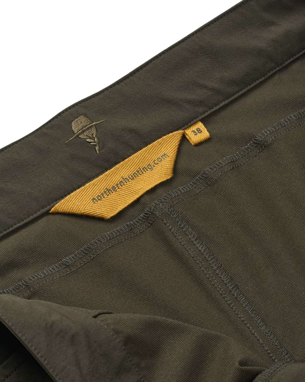 Dark Green coloured Northern Hunting Womens Eydis Light Tanatex Outdoor Trousers on white background 