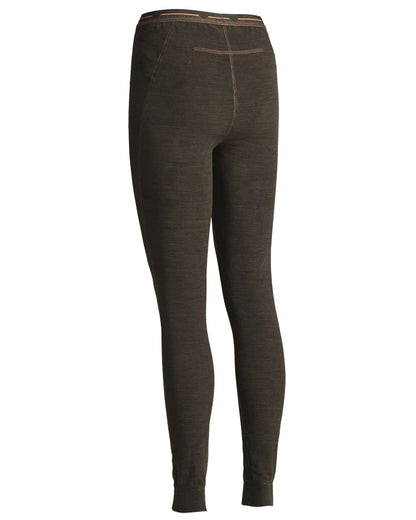 Brown coloured Northern Hunting Womens Fenja Baselayer Pants on white background 