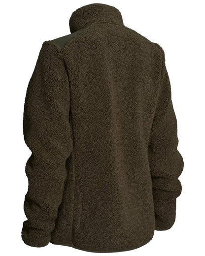 Dark Green coloured Northern Hunting Womens Gudrun Sherpa Fleece on white background 