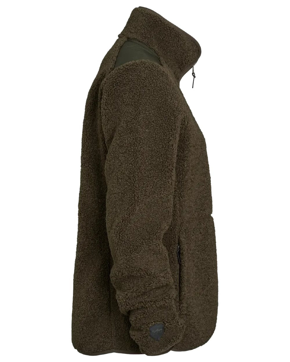 Dark Green coloured Northern Hunting Womens Gudrun Sherpa Fleece on white background 